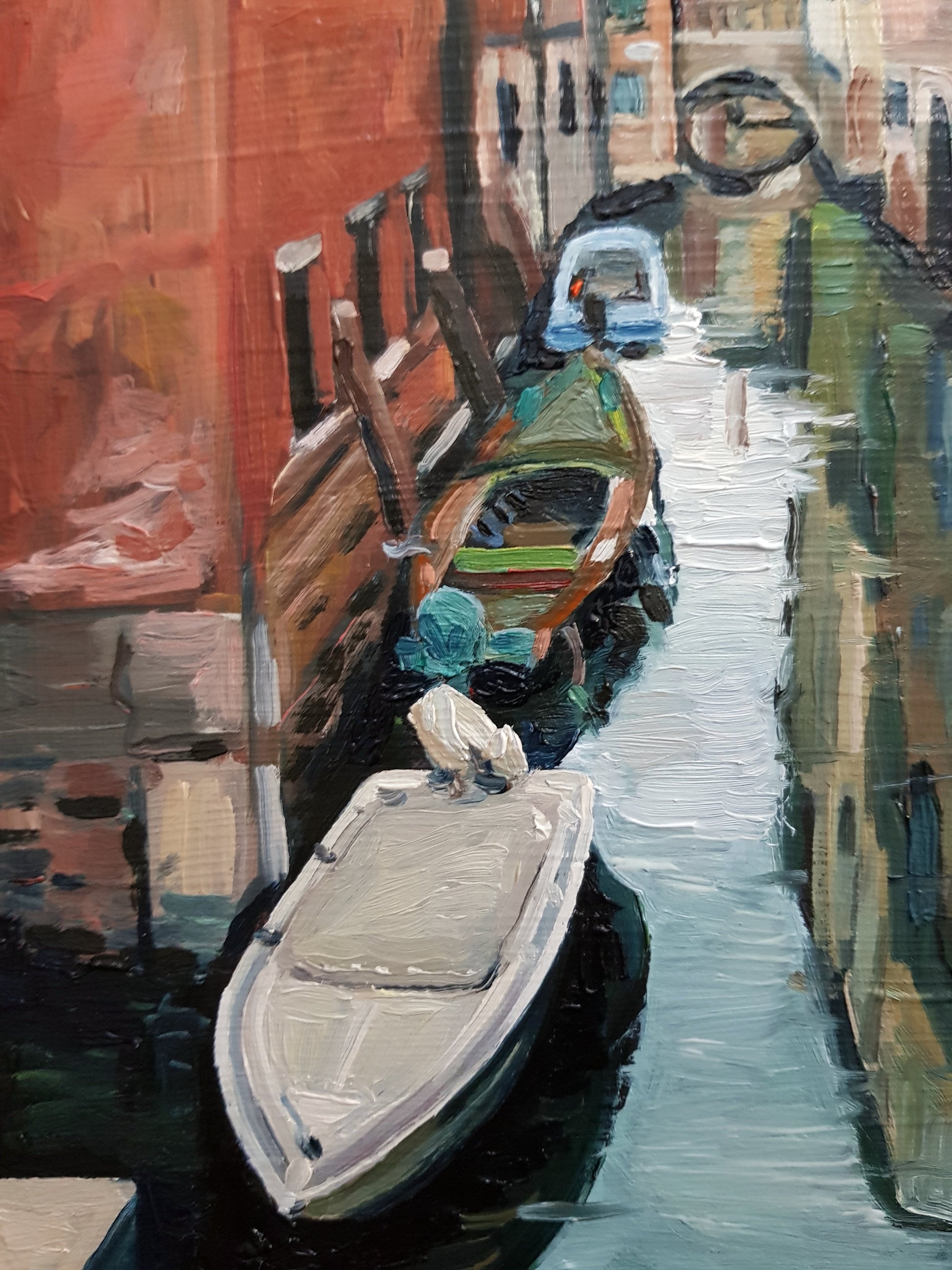 Venetian Tranquility; Autumn Morning on the Canals | Original Painting Original Paintings Harriet Lawless Artist italy